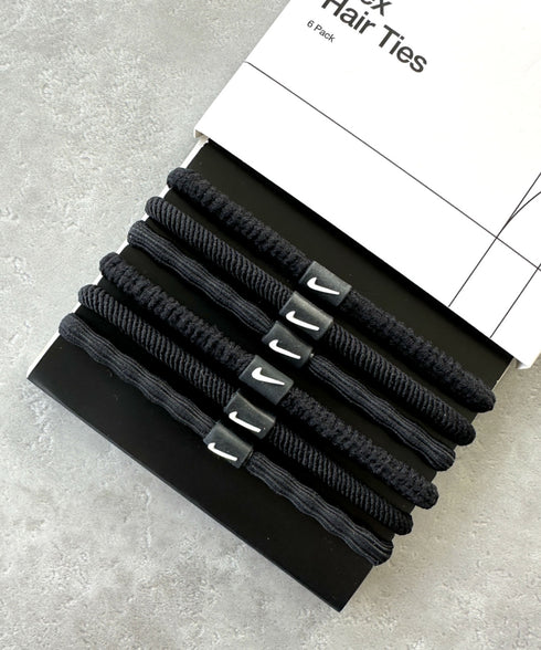 NIKE(ナイキ)/6本セット ヘアゴム ヘアバンド ユニセックス フレックス ヘアタイ 6本パック | IM6231054 | ブラック