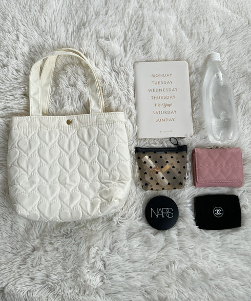 ハートキルティングミニトートバッグ | LO1233219 | ピンク