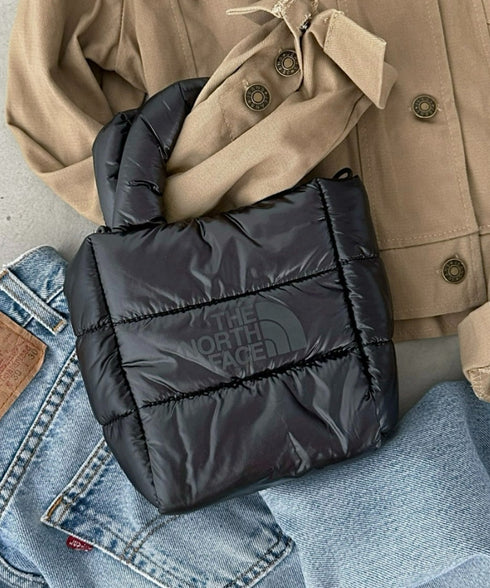 THE NORTH FACE(ザ・ノースフェイス)/2WAY メタリック ミニ ショルダーパデットバッグ/PLUMPY TOTE BAG | IM1233037 | ブラック
