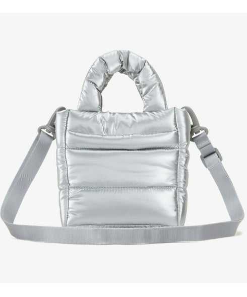 THE NORTH FACE(ザ・ノースフェイス)/2WAY メタリック ミニ ショルダーパデットバッグ/PLUMPY TOTE BAG | IM1233037 | シルバー