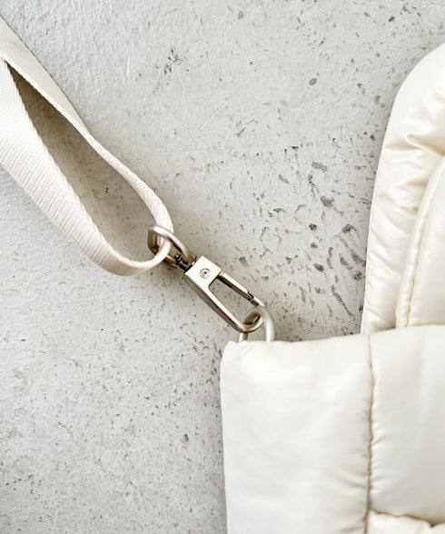 THE NORTH FACE(ザ・ノースフェイス)/2WAY メタリック ミニ ショルダーパデットバッグ/PLUMPY TOTE BAG | IM1233037 | ブラック