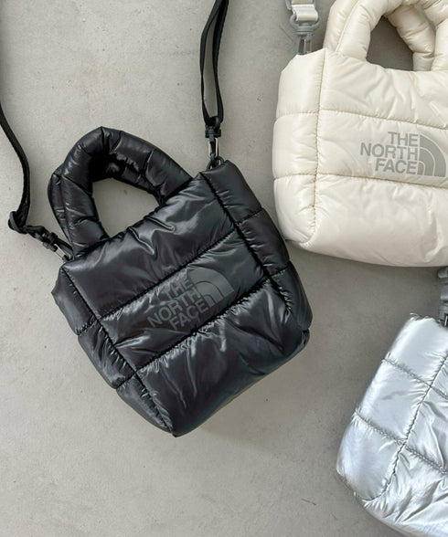 THE NORTH FACE(ザ・ノースフェイス)/2WAY メタリック ミニ ショルダーパデットバッグ/PLUMPY TOTE BAG | IM1233037 | ブラック
