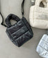THE NORTH FACE(ザ・ノースフェイス)/2WAY メタリック ミニ ショルダーパデットバッグ/PLUMPY TOTE BAG | IM1233037 | ブラック