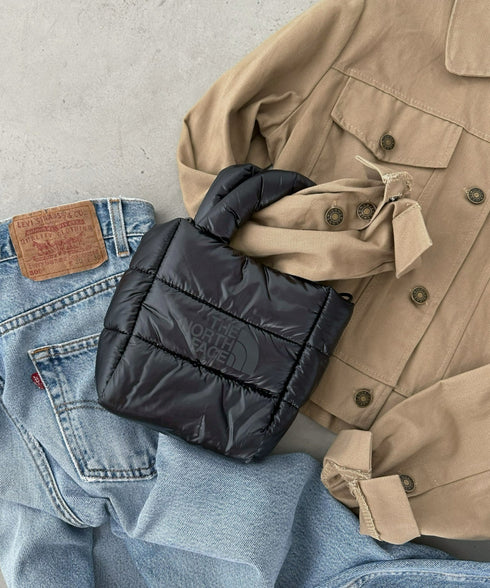 THE NORTH FACE(ザ・ノースフェイス)/2WAY メタリック ミニ ショルダーパデットバッグ/PLUMPY TOTE BAG | IM1233037 | ブラック