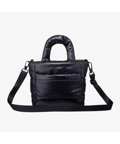 THE NORTH FACE(ザ・ノースフェイス)/2WAY メタリック ミニ ショルダーパデットバッグ/PLUMPY TOTE BAG | IM1233037 | ブラック