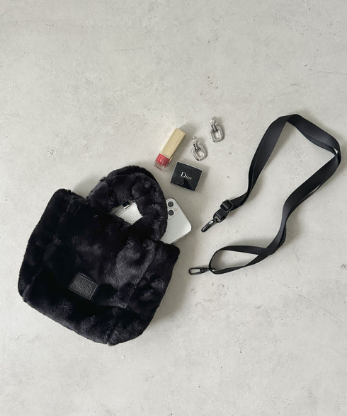 THE NORTH FACE(ザ・ノースフェイス)/2WAYファーミニショルダーバッグ/PLUMPY TOTE BAG | IM1233042 | ブラック