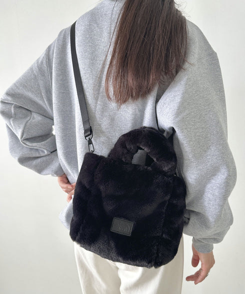 THE NORTH FACE(ザ・ノースフェイス)/2WAYファーミニショルダーバッグ/PLUMPY TOTE BAG | IM1233042 | ブラック