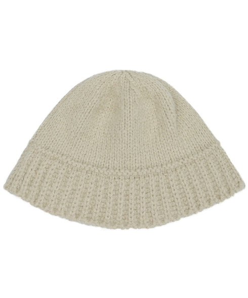 VARZAR(バザール)/Monogram Label Wool Knit Bucket Hat/モノグラム ラベル ウール ニット バケットハット | IL5233053 | ベージュ