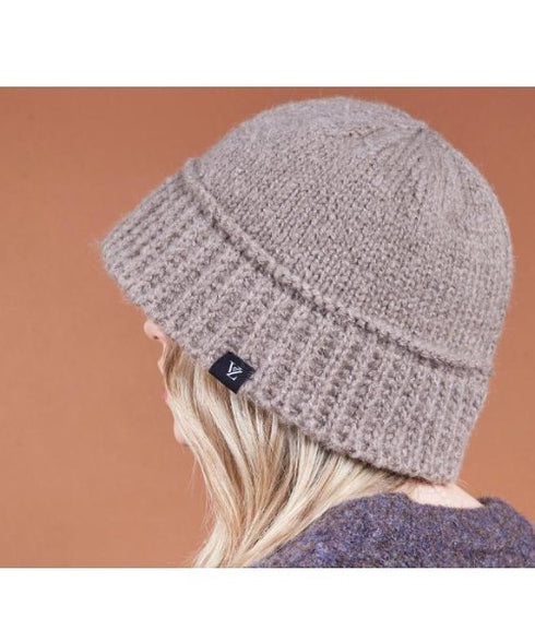 VARZAR(バザール)/Monogram Label Wool Knit Bucket Hat/モノグラム ラベル ウール ニット バケットハット | IL5233053 | モカ