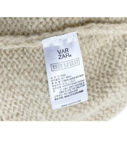 VARZAR(バザール)/Monogram Label Wool Knit Bucket Hat/モノグラム ラベル ウール ニット バケットハット | IL5233053 | ベージュ