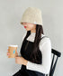 VARZAR(バザール)/Monogram Label Wool Knit Bucket Hat/モノグラム ラベル ウール ニット バケットハット | IL5233053 | ベージュ