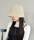 VARZAR(バザール)/Monogram Label Wool Knit Bucket Hat/モノグラム ラベル ウール ニット バケットハット | IL5233053 | ベージュ