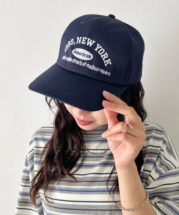 NEWYORKフロント刺繍ロゴキャップ | WR6233002 | ネイビー