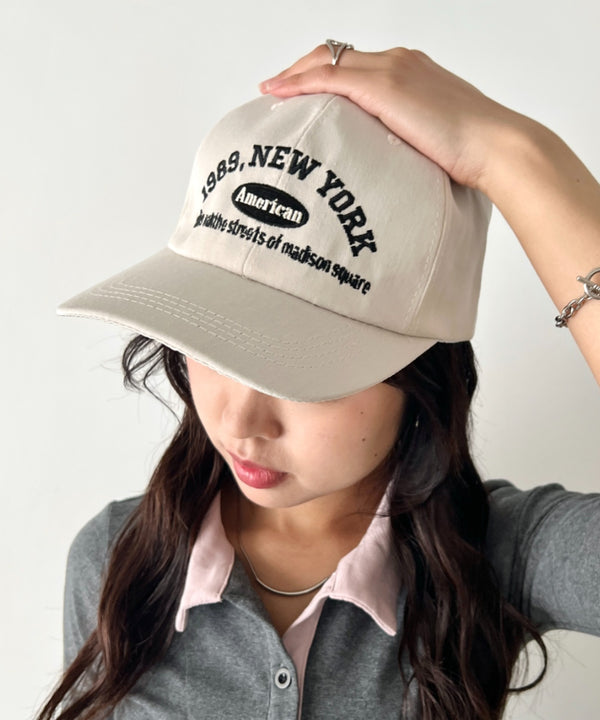 NEWYORKフロント刺繍ロゴキャップ | WR6233002 | オフホワイト