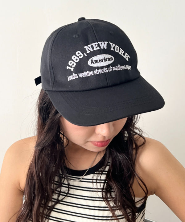 NEWYORKフロント刺繍ロゴキャップ | WR6233002 | ブラック