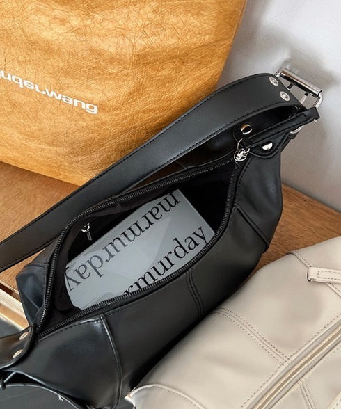 フェイクレザーベルトデザインハンドバッグ | WOMEN | WR1233013 | ブラック