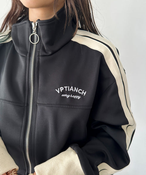 ラインショート丈トラックジャケット | CL2233573 | ブラック