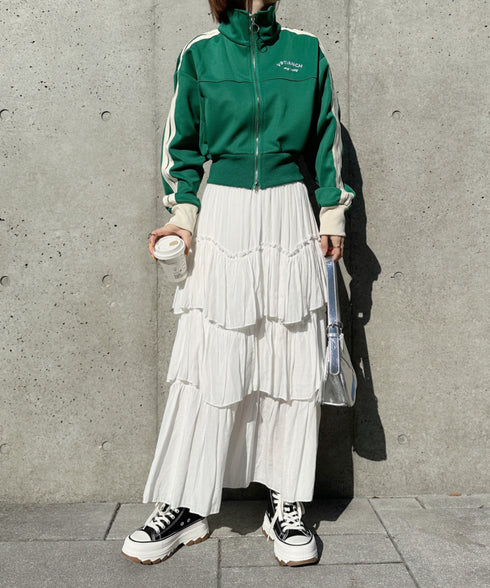 ラインショート丈トラックジャケット | CL2233573 | グリーン