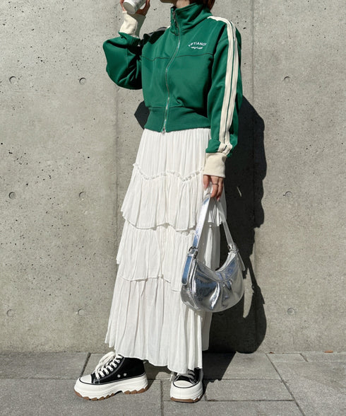 ラインショート丈トラックジャケット | CL2233573 | グリーン