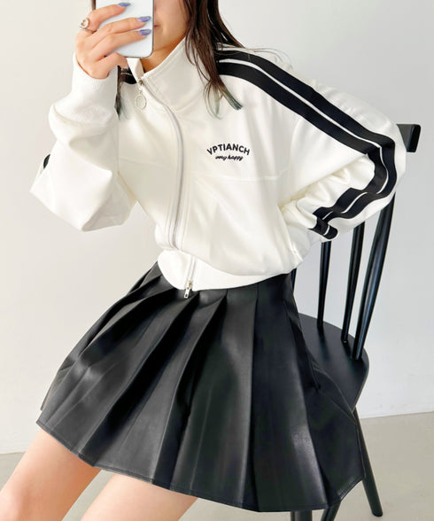 ラインショート丈トラックジャケット | CL2233573 | ホワイト