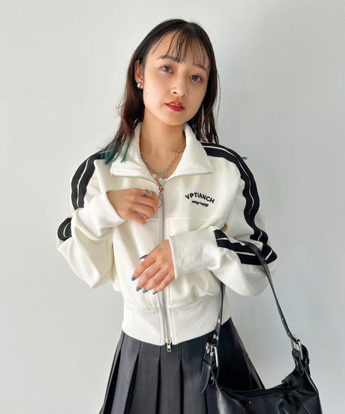 ラインショート丈トラックジャケット | CL2233573 | ホワイト