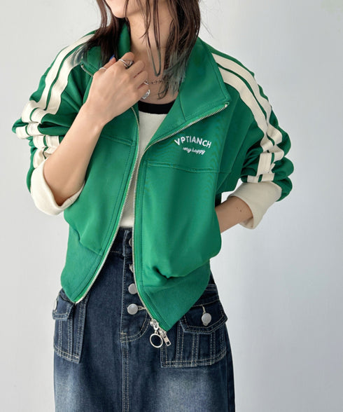 ラインショート丈トラックジャケット | CL2233573 | グリーン