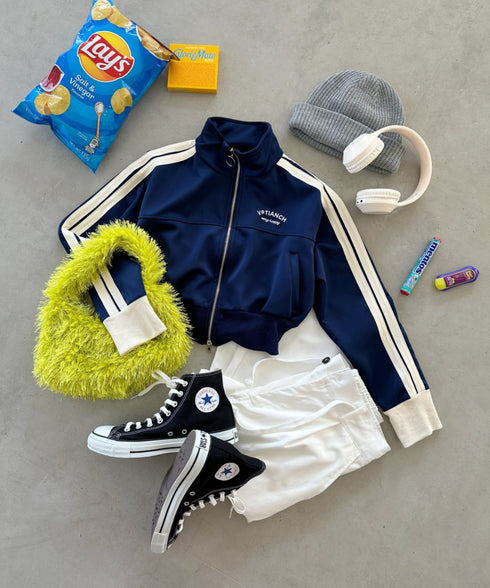 ラインショート丈トラックジャケット | CL2233573 | ネイビー