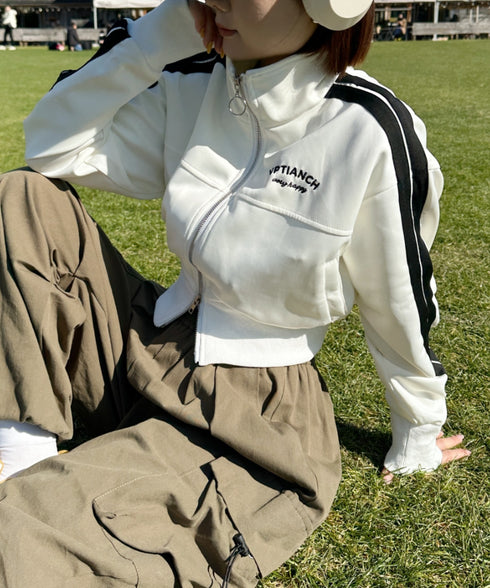 ラインショート丈トラックジャケット | CL2233573 | ホワイト