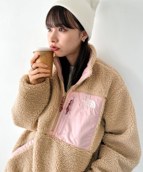 THE NORTH FACE(ザ・ノースフェイス)/2WAY リバーシブル 軽量 保温 プレイグリーン ボアフリース ナイロン ハーフジップアノラック/PLAY GREEN RVS FLEECE ANORAK | IM2234009 | キャメル