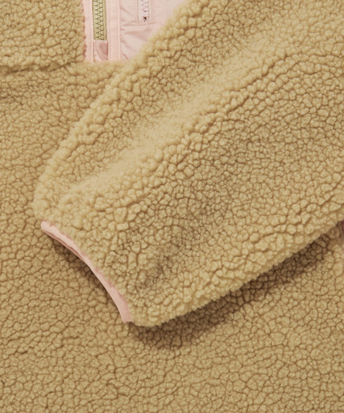 THE NORTH FACE(ザ・ノースフェイス)/2WAY リバーシブル 軽量 保温 プレイグリーン ボアフリース ナイロン ハーフジップアノラック/PLAY GREEN RVS FLEECE ANORAK | IM2234009 | キャメル