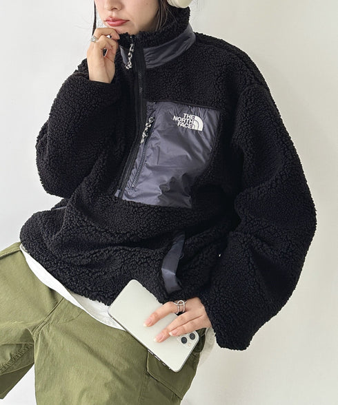 THE NORTH FACE(ザ・ノースフェイス)/2WAY リバーシブル 軽量 保温 プレイグリーン ボアフリース ナイロン ハーフジップアノラック/PLAY GREEN RVS FLEECE ANORAK | IM2234009 | ブラック