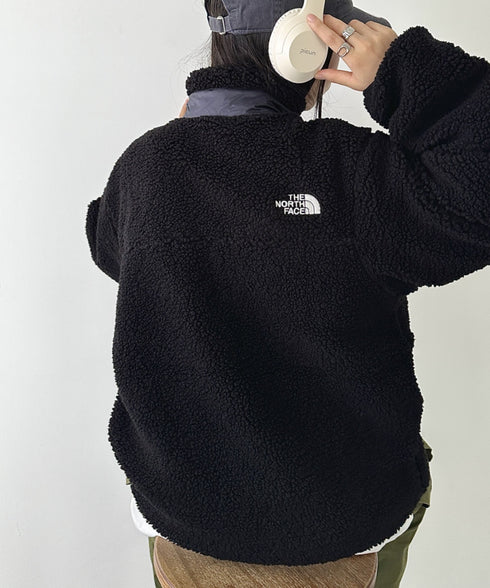 THE NORTH FACE(ザ・ノースフェイス)/2WAY リバーシブル 軽量 保温 プレイグリーン ボアフリース ナイロン ハーフジップアノラック/PLAY GREEN RVS FLEECE ANORAK | IM2234009 | ブラック