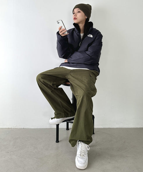 THE NORTH FACE(ザ・ノースフェイス)/2WAY リバーシブル 軽量 保温 プレイグリーン ボアフリース ナイロン ハーフジップアノラック/PLAY GREEN RVS FLEECE ANORAK | IM2234009 | ブラック