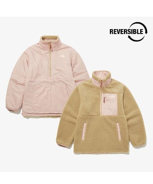 THE NORTH FACE(ザ・ノースフェイス)/2WAY リバーシブル 軽量 保温 プレイグリーン ボアフリース ナイロン ハーフジップアノラック/PLAY GREEN RVS FLEECE ANORAK | IM2234009 | キャメル
