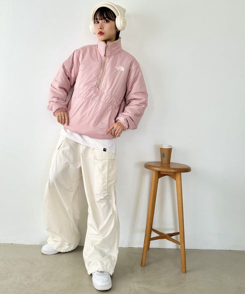 THE NORTH FACE(ザ・ノースフェイス)/2WAY リバーシブル 軽量 保温 プレイグリーン ボアフリース ナイロン ハーフジップアノラック/PLAY GREEN RVS FLEECE ANORAK | IM2234009 | キャメル