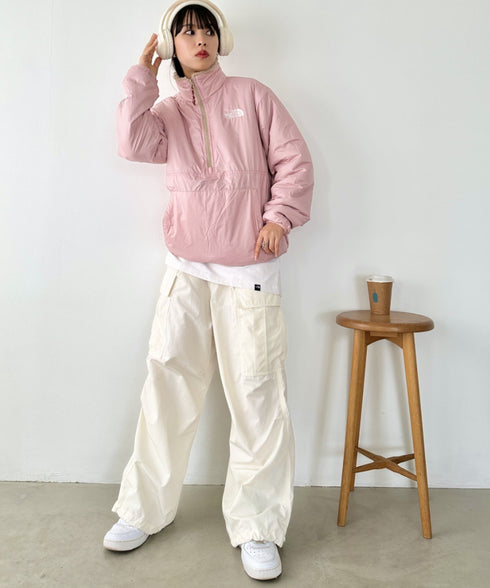 THE NORTH FACE(ザ・ノースフェイス)/2WAY リバーシブル 軽量 保温 プレイグリーン ボアフリース ナイロン ハーフジップアノラック/PLAY GREEN RVS FLEECE ANORAK | IM2234009 | キャメル