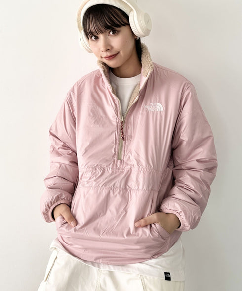 THE NORTH FACE(ザ・ノースフェイス)/2WAY リバーシブル 軽量 保温 プレイグリーン ボアフリース ナイロン ハーフジップアノラック/PLAY GREEN RVS FLEECE ANORAK | IM2234009 | キャメル