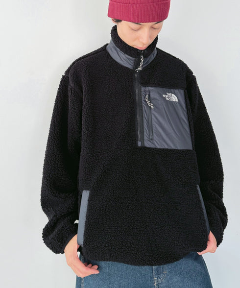 THE NORTH FACE(ザ・ノースフェイス)/2WAY リバーシブル 軽量 保温 プレイグリーン ボアフリース ナイロン ハーフジップアノラック/PLAY GREEN RVS FLEECE ANORAK | IM2234009 | ブラック