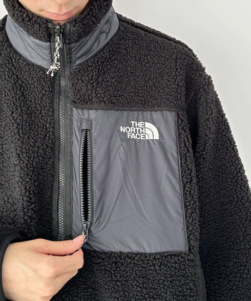 THE NORTH FACE(ザ・ノースフェイス)/2WAY リバーシブル 軽量 保温 プレイグリーン ボアフリース ナイロン ハーフジップアノラック/PLAY GREEN RVS FLEECE ANORAK | IM2234009 | ブラック