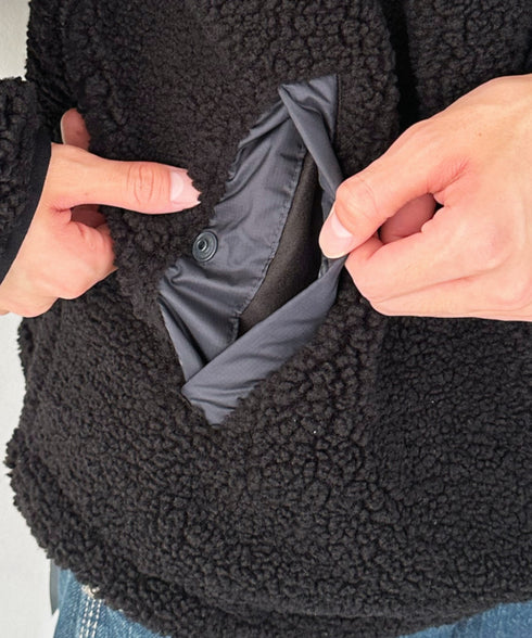 THE NORTH FACE(ザ・ノースフェイス)/2WAY リバーシブル 軽量 保温 プレイグリーン ボアフリース ナイロン ハーフジップアノラック/PLAY GREEN RVS FLEECE ANORAK | IM2234009 | ブラック