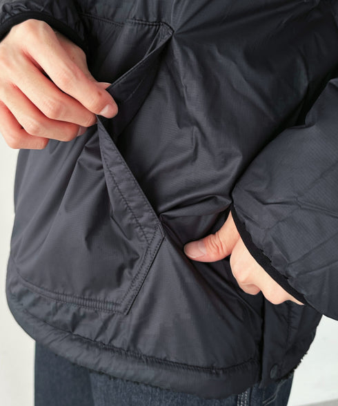 THE NORTH FACE(ザ・ノースフェイス)/2WAY リバーシブル 軽量 保温 プレイグリーン ボアフリース ナイロン ハーフジップアノラック/PLAY GREEN RVS FLEECE ANORAK | IM2234009 | ブラック