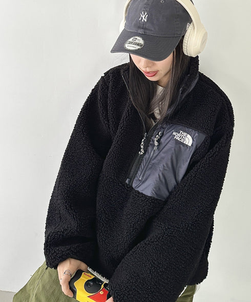 THE NORTH FACE(ザ・ノースフェイス)/2WAY リバーシブル 軽量 保温 プレイグリーン ボアフリース ナイロン ハーフジップアノラック/PLAY GREEN RVS FLEECE ANORAK | IM2234009 | ブラック