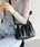 tack desigh leather shoulder bag／2WAYタックデザインPUショルダーバッグ | UN1233730 | ブラック