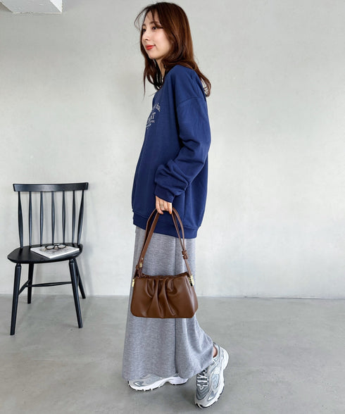 tack desigh leather shoulder bag／2WAYタックデザインPUショルダーバッグ | UN1233730 | ブラウン