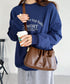 tack desigh leather shoulder bag／2WAYタックデザインPUショルダーバッグ | UN1233730 | ブラウン