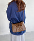 tack desigh leather shoulder bag／2WAYタックデザインPUショルダーバッグ | UN1233730 | ブラウン