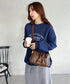 tack desigh leather shoulder bag／2WAYタックデザインPUショルダーバッグ | UN1233730 | ブラウン