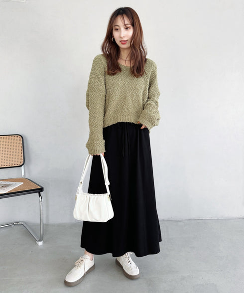 tack desigh leather shoulder bag／2WAYタックデザインPUショルダーバッグ | UN1233730 | アイボリー