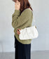 tack desigh leather shoulder bag／2WAYタックデザインPUショルダーバッグ | UN1233730 | アイボリー