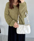 tack desigh leather shoulder bag／2WAYタックデザインPUショルダーバッグ | UN1233730 | アイボリー